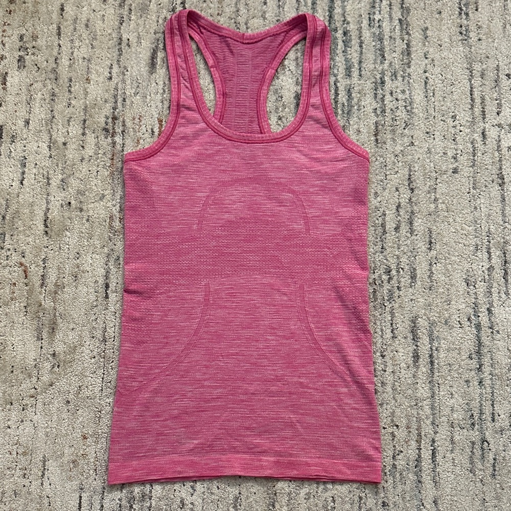 lululemon athletica Heathered Pink Tank Top